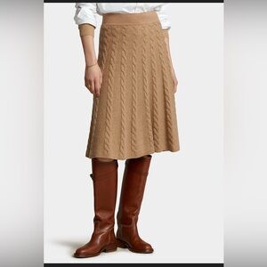 5 for 20$ Anthropologie Moth Wool Cable-Knit A-Line Skirt in Camel